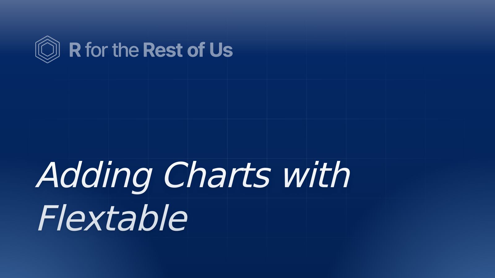 Adding Charts With Flextable - R For The Rest Of Us