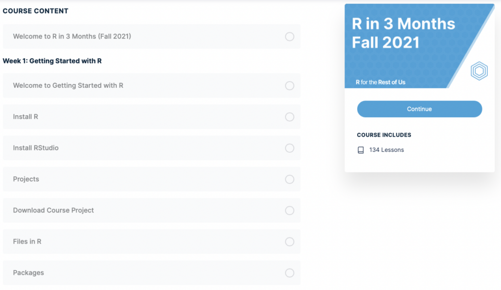 R in 3 Months Course Content.