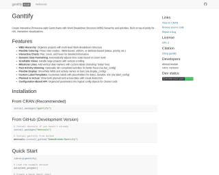 Screenshot of Create Interactive Gantt Charts with Work Breakdown Structure • ganttify