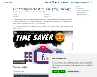 Screenshot of File Management With The {fs} Package