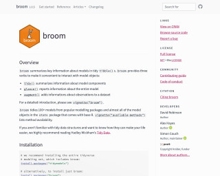 Screenshot of broom