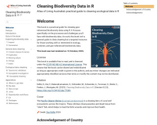 Screenshot of Cleaning Biodiversity Data in R