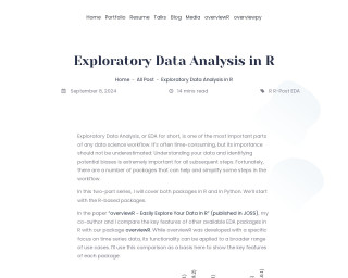 Screenshot of Exploratory Data Analysis in R