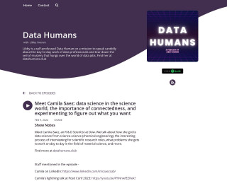 Screenshot of Data Humans Podcast