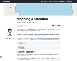 Screenshot of Mapping Antarctica