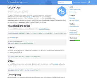Screenshot of Helpers for Automatic Translation of Markdown-based Content • babeldown