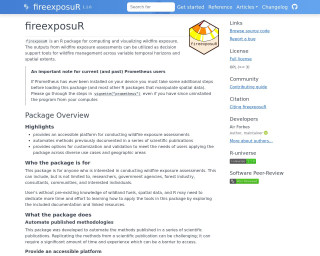 Screenshot of Compute and Visualize Wildfire Exposure • fireexposuR