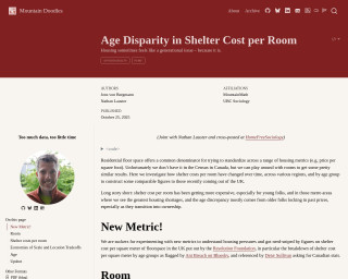 Screenshot of Age Disparity in Shelter Cost per Room