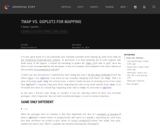 Screenshot of tmap vs. ggplot2 for mapping