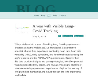 Screenshot of A year with Visible Long-Covid Tracking
