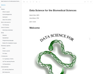Screenshot of Data Science for the Biomedical Sciences