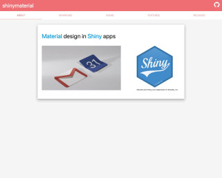 Screenshot of shinymaterial