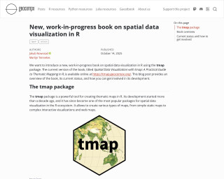 Screenshot of New, work-in-progress book on spatial data visualization in R
