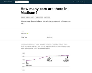 Screenshot of How many cars are there in Madison?