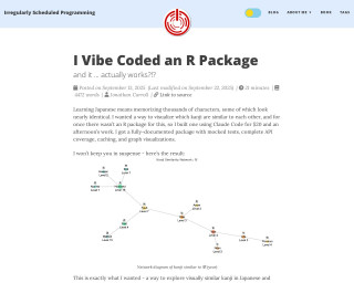 Screenshot of I Vibe Coded an R Package