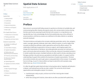 Screenshot of Spatial Data Science