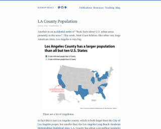 Screenshot of LA County Population Data Viz