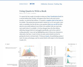 Screenshot of Using Quarto to Write a Book