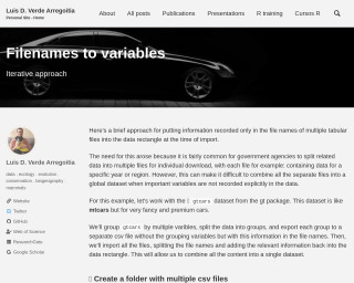 Screenshot of Filenames to variables