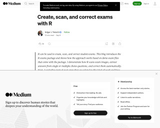 Screenshot of Create, scan, and correct exams with R | by Edgar J. Treischl | Medium