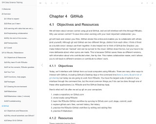 Screenshot of Introduction to Open Data Science: GitHub