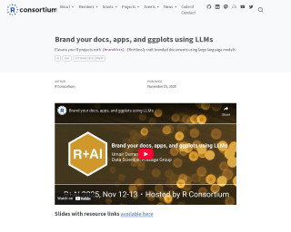Screenshot of Brand your docs, apps, and ggplots using LLMs