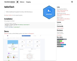 Screenshot of tablerDash