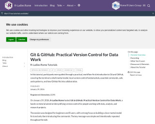 Screenshot of Git & GitHub: Practical Version Control for Data Work