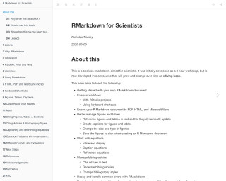 Screenshot of RMarkdown for Scientists