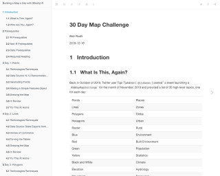 Screenshot of 30 Day Map Challenge