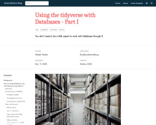 Screenshot of Using the tidyverse with Databases