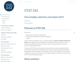 Screenshot of Stat545