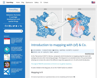 Screenshot of Introduction to mapping with {sf} & Co.
