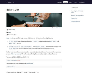 Screenshot of dplyr 1.2.0