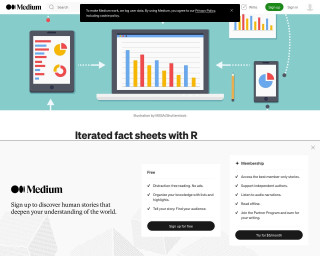 Screenshot of Iterated fact sheets with R Markdown