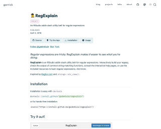 Screenshot of RegExplain