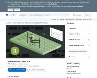 Screenshot of Build Advanced Charts in R Online Class | LinkedIn Learning, formerly Lynda.com