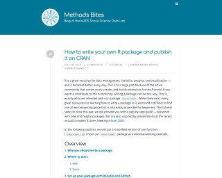 Screenshot of How to write your own R package and publish it on CRAN