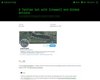 Screenshot of A Twitter bot with {rtweet} and GitHub Actions