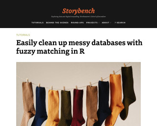 Screenshot of Easily clean up messy databases with fuzzy matching in R